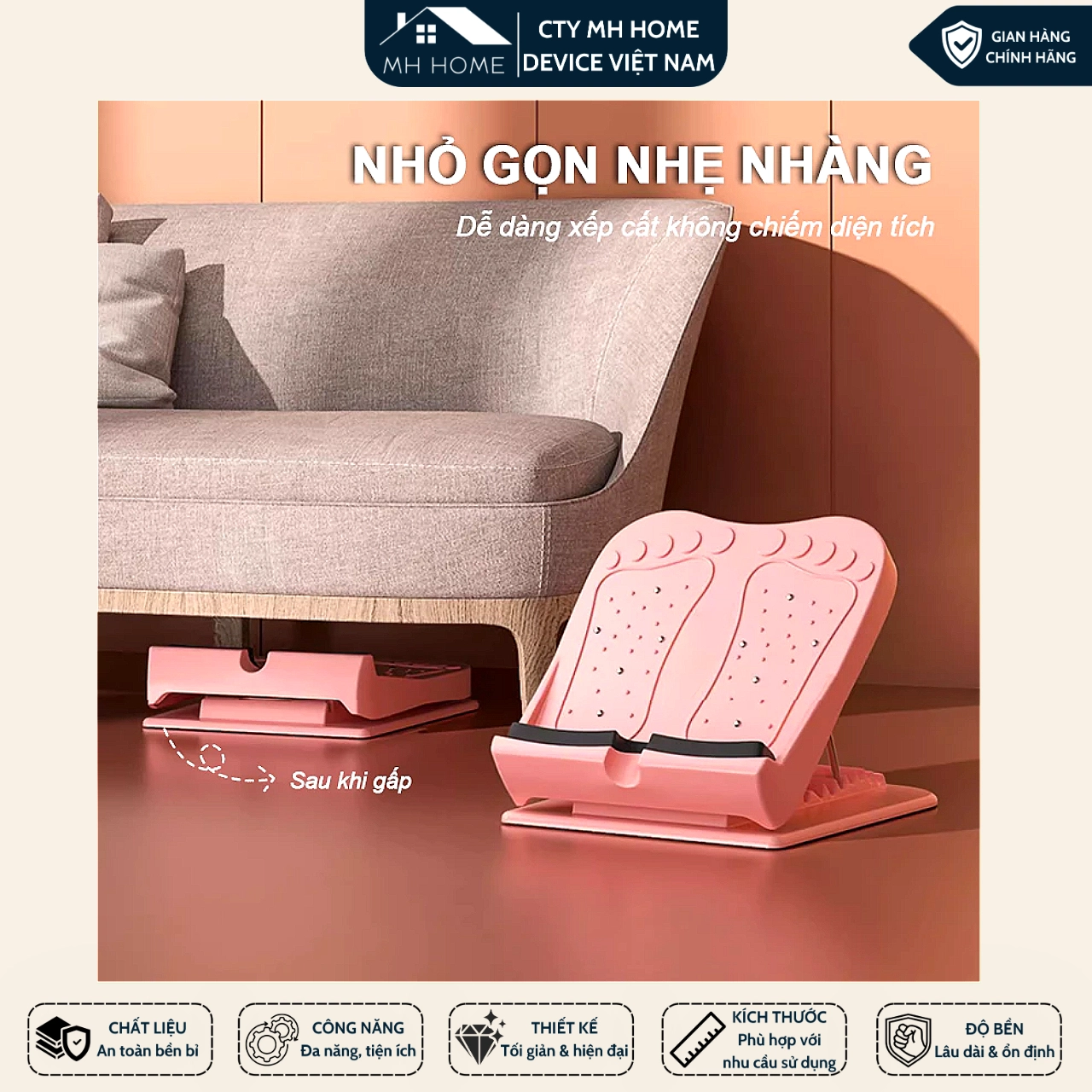 Dụng Cụ Giãn Cơ Chân Có Con Lăn Massage - Bàn Kê Chân Điều Chỉnh 10 Mức, Hỗ Trợ Thư Giãn Bàn Chân